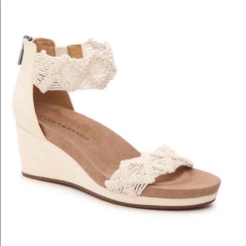 Lucky Brand Kaydyn Macrame Wedge Sandal